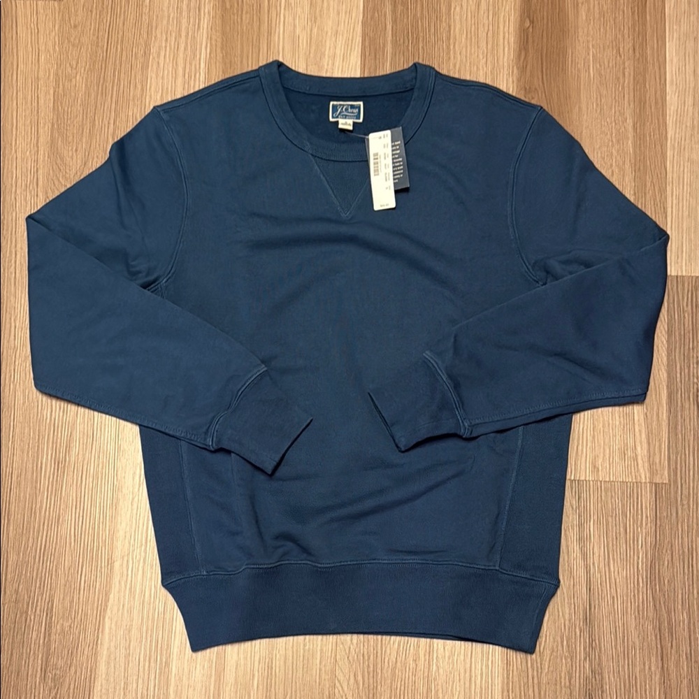 J. Crew Men's Garment Dyed Crewneck Sweatshirt - Navy Blue